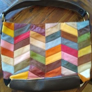 Lucky Brand leather color swatch purse bag